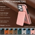 thumbnail image 2 of for iPhone 15 Pro Wallet Case with RFID Blocking 5 Card Slots, PU Leather + TPU 2-in-1 Detachable Magnetic Back Cover, Kickstand Drop Protective Flip Folio Case for Men and Women, Pink, 2 of 11