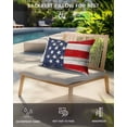 thumbnail image 2 of Retro American Flag Outdoor Head Resting Pillows with Insert Independence Day 2 Pack Waterproof Lumbar Pillows with Adjustable Elastic Strap for Patio Recliner Chaise Beach Chair, 12"x20", 2 of 4