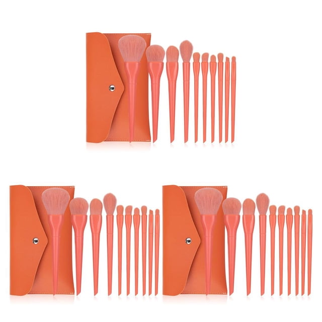 Minnieouse 10 piezas de brochas de maquillaje de belleza facial con mango largo, juego de cosméticos en polvo, hogar, profesional, viajes al aire Type1 NO1