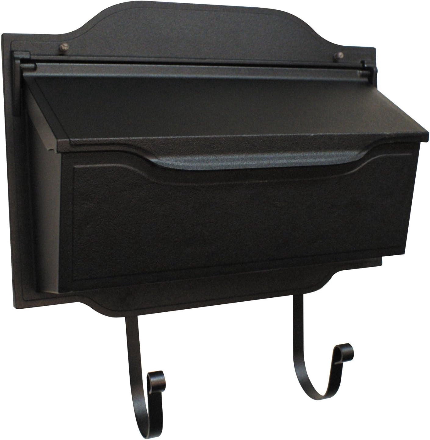 Special Lite Products Contemporary Horizontal Textured Black Wall-Mounted Mailbox