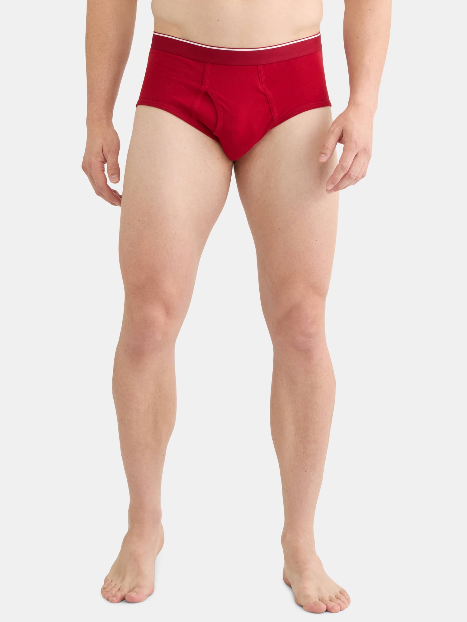 George Men's Cotton Blend Stretch Mid-Rise Brief, 6-Pack, Sizes S-2XL