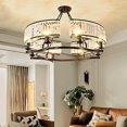 thumbnail image 3 of Modern Elegant Round Chandelier Ceiling Light Crystal Droplets Simply Stunning Effect crystal chandelier My Lux Decor Round, 3 of 6