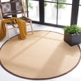 thumbnail image 4 of Safavieh Natural Fiber Jovana Solid Area Rug, Maize/Brown, 6' x 6' Round, 4 of 12