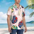 thumbnail image 3 of Bingfone Men's Short Sleeve Button Down Shirts Hawaiian Mushroom Printed Beach Shirt, 3 of 7