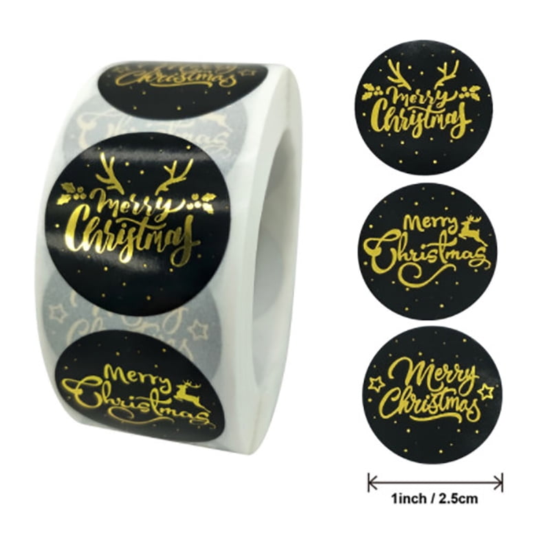 500pcs Gold Foil Merry Christmas Stickers Seal Labels Xmas Card Gift Box Decor.s 