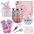 thumbnail image 1 of Regalos de jubilación para mujeres Vaso de vino aislado con refranes + Calcetines con la frase "Si puedes leer esto" + Tapón de vino, 1 of 5