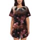 thumbnail image 1 of Fotbe Cute Cloud Panda Conjunto de Pijama Estampado para Mujer, 2 Piezas, Ropa de Dormir con Camiseta de Manga Corta y Shorts Suaves-Medium, 1 of 6