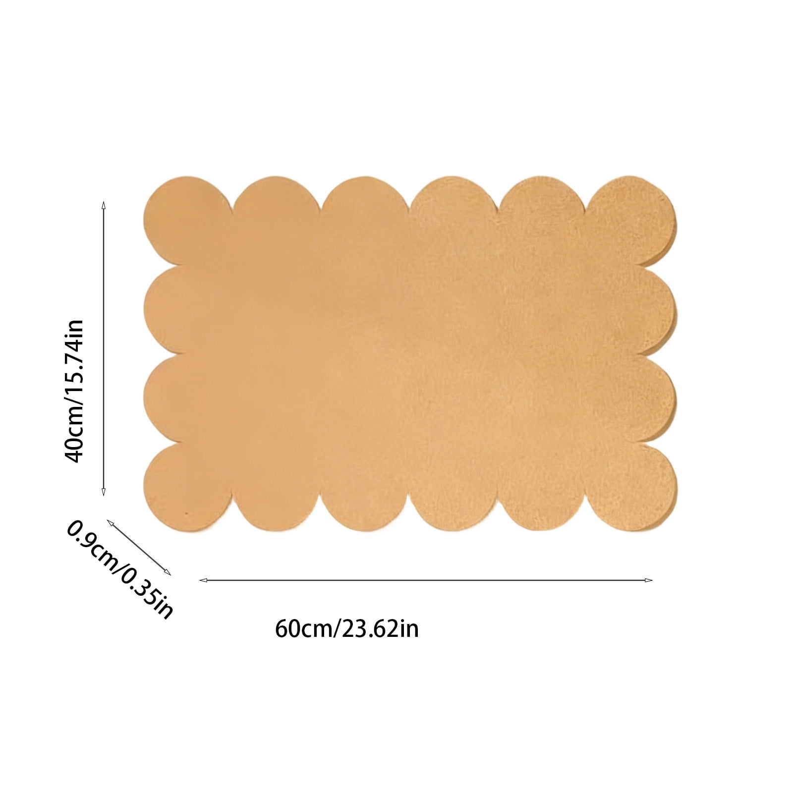 Scalloped Border Fabric Bulletin Board Rectangular Note Board Peel And Stick No Nails Photo Board For Bedroom Office Kitchen Wall Decoration Memo Board Decorative Board Home Office Wall Memo Board
