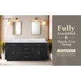 thumbnail image 3 of Lavanti Aberio 72 Inch Bathroom Vanity with Sink – Stylish Black Oak, 3 of 7