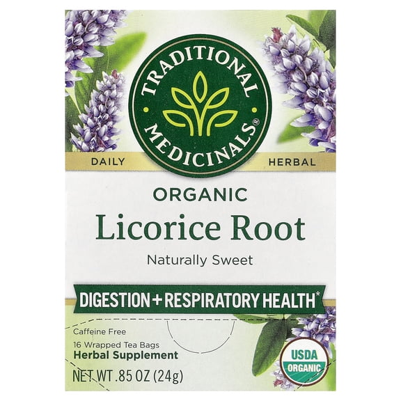 Traditional Medicinals Tea, Organic Licorice Root, Tea Bags, 16 Count