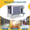 Insulated Cat House Outdoor Weatherproof, Feral Cat Shelter for Winter
