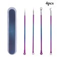 thumbnail image 2 of 4PCS Acne Tool Kit Steel Blackhead Tweezers Kit Comedone Extractor with Case, 2 of 10