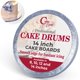 thumbnail image 1 of Tablas para tartas Cakebon, 14 pulgadas, resistentes, tambores de 1,27 cm de grosor, plateadas, 1 of 9