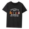 thumbnail image 3 of Camiseta de mujer con cuello redondo, camiseta básica para uso diario, compras, camping XL, 3 of 8