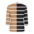 thumbnail image 5 of LiMoi Casual Work Tops for Women Summer 3/4 Length Sleeve Womens Tshirt Cotton Plus Size Shirts Black and White Striped Shirt Women reorders, 5 of 5