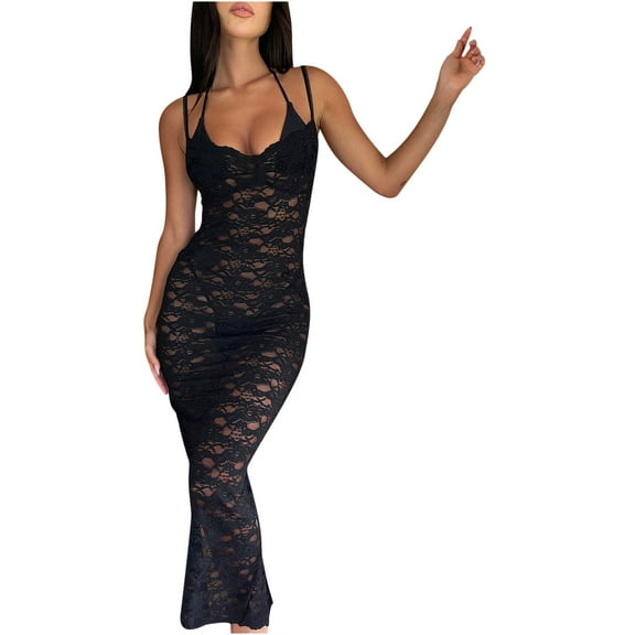 IROINNID Wedding Guest Dresses for Women Homecoming Party V-Neck Dress Solid Sleeveless Solid Ladies Vest Dress Elegant Formal Dress,Black