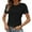 Black, variant on yunLCZ Casual Tops Discounted Womens Frenchy Summer Tops Crewneck Short Sleeve T Shirts Casual Knit Blouses Top Shirts Breathable casual blouse loose fit