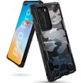 thumbnail image 1 of IBAOLE Fusion-X Compatible avec Huawei P40 Pro Étui, Pare-Chocs Robuste Antichoc - Turquoise Vert Camo Noir, 1 of 9