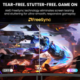 thumbnail image 5 of Suevery 34" 240Hz Curved Gaming Monitor, WQHD 3440x1440P, 1500R, 120% sRGB, Built-in Speakers, FreeSync, HDMI/DP, Black, 5 of 8
