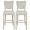 Grey, variant on High Dining Chairs Set of 2, Upholstered Side Chairs with Cane Back & Wooden Legs, Mid Century Modern Designed Chairs Living Room Kitchen Chairs