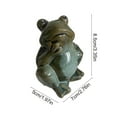 thumbnail image 3 of IPEWLEX Ceramic Frog Statue - Garden Decoration, Courtyard Ornament, Cute Pottery Décor for Indoor and Outdoor Spaces, 3 of 6