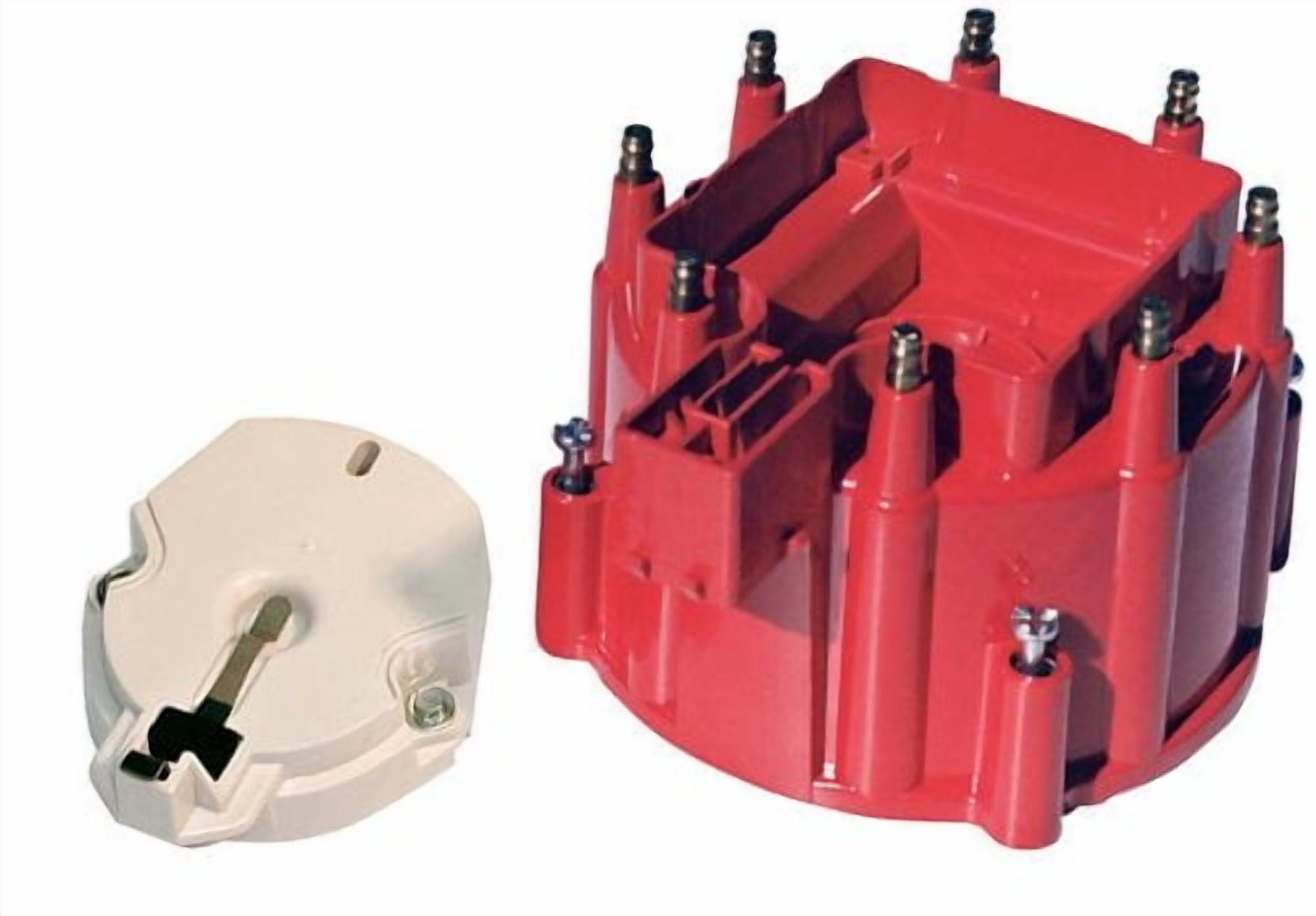 Proform 66947RC Distributor Cap & Rotor Kit Fits HEI with Internal Coil Red Cap Fits select: 1988-1990 CHEVROLET GMT-400, 1973-1986 CHEVROLET C10