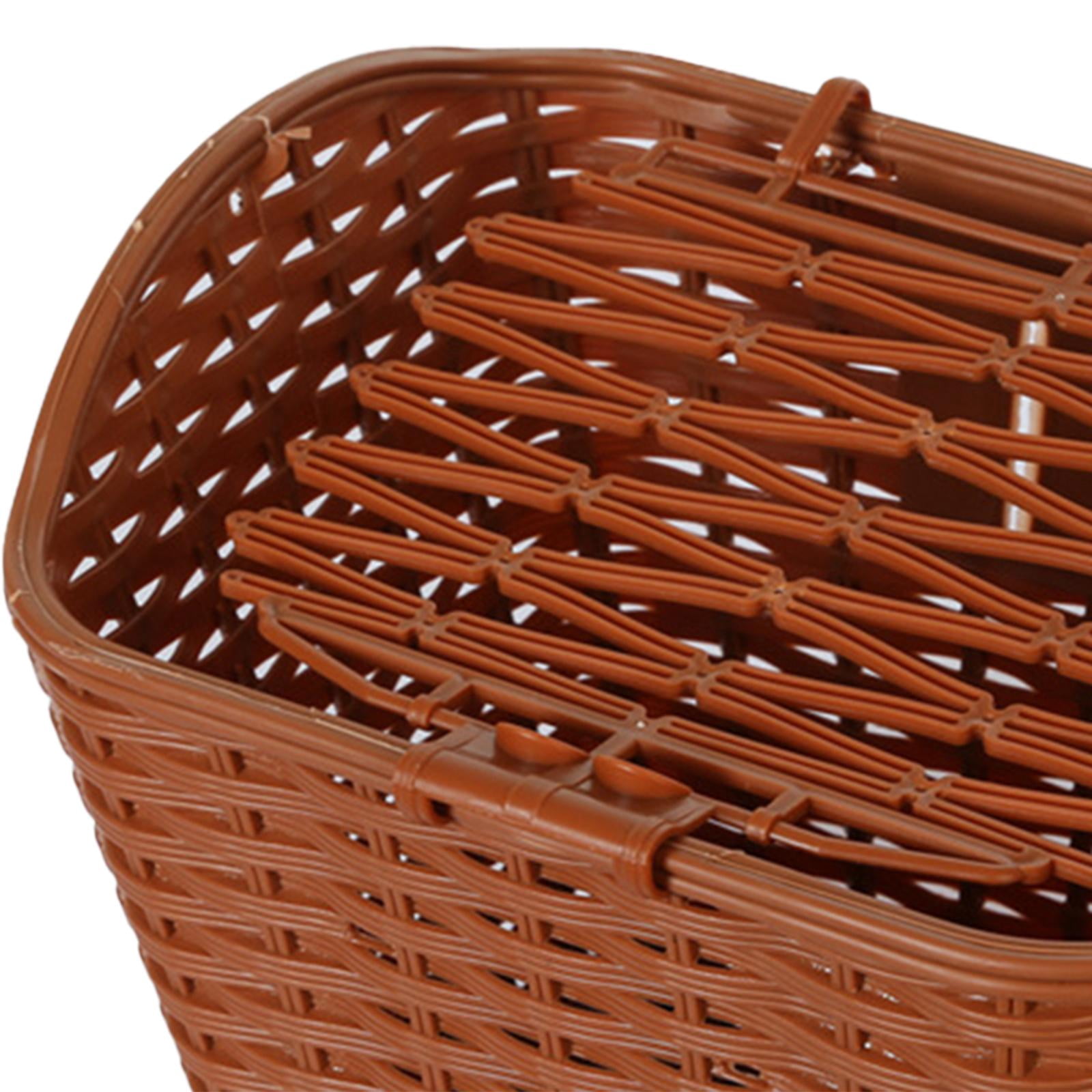 Front Basket with Cover Bike Basket for Outdoors Cycling Accessories Brown