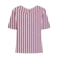 thumbnail image 5 of Blouses pour Femmes, T-Shirt Décontracté Imprimé Mode Manches Courtes Col Poupée Mignon Coton et Lin Blouse, 5 of 5