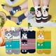 thumbnail image 4 of 5 pares de calcetines divertidos con diseño de animales para mujer, con diseño de gato y perro, talla única., 4 of 5