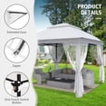 thumbnail image 5 of GAZEBETER 11' x 11' Pop up Gazebo with 4 Sidewalls Mosquito Netting-Waterproof and UV Resistant for Patios,Weddings,White, 5 of 9