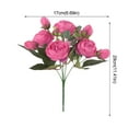 thumbnail image 3 of LKWLPD Rosas blancas Flores artificiales Flores artificiales Flores rosas Ramos de boda Flores rosas de seda Ramo atado a mano Decoración rosa para el hogar Flores decorativas, 3 of 7