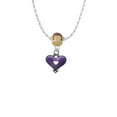 thumbnail image 2 of Delight Jewelry Silvertone Hot Purple Enamel Heart with Cutout Mia Monkey Charm Necklace, 2 of 4