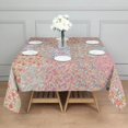 thumbnail image 3 of Pioneer Flower Floral Print Pattern Square Tablecloth,Waterproof Square Table Cover,Wipeable Spillproof Washable Table Cover for Home Kitchen Party Decor 52"x52"(132x132cm), 3 of 6