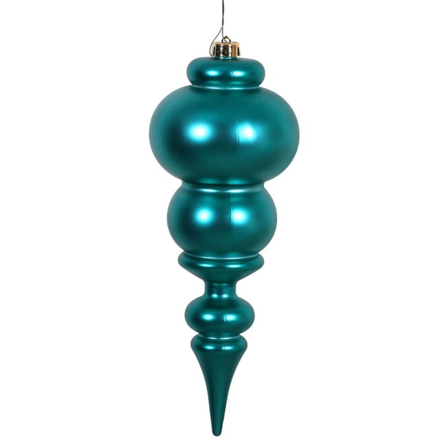 Adorno colgante Vickerman, 36 cm, color verde azulado mate, irrompible