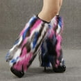 thumbnail image 6 of Women's Fluffy Leg Warmers Winter Fluffy Leg Warmers Soft Holiday Wear For Party Parade Hot Pink 30CM, 6 of 6