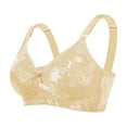 thumbnail image 2 of Lixiuxyad Plus Size Wireless Support Bra Seamless Comfort Underwear Full Coverage Non Padded T Shirt Lingerie For,Bras for Women Beige 36, 2 of 3