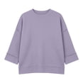 thumbnail image 4 of SETOOFF 3/4 Length Sleeve Womens Tops Crew Neck Waffle Knit Casual Shirts Loose Fit Pullover Blouses Soft Stretchy Daily Wear Tops for Women Spring Summer Fall, 4 of 9