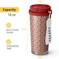 thumbnail image 6 of Leopard Print 18oz Double Drinking Coffee Mug – Vacuum Insulated Stainless Steel Travel Cup with Leakproof Lid, 316 Steel Thermos Tumbler for Hot & Cold Beverages, 6 of 6