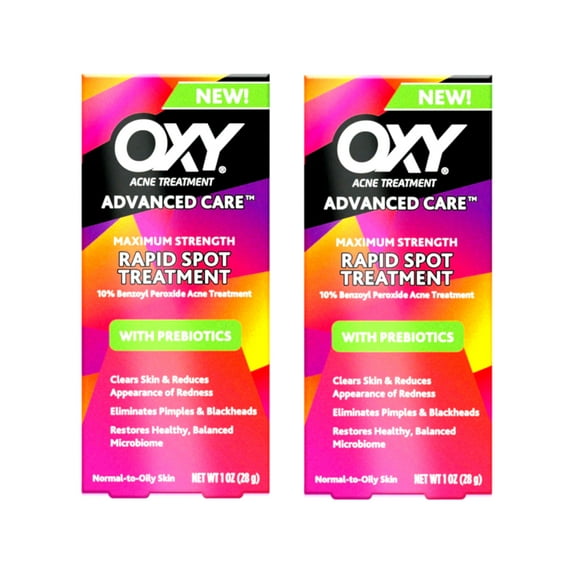 2 Pack - OXY Acne Medication Maximum Action Rapid Spot Treatment 28 oz