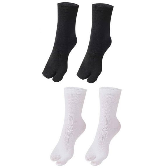 AUQ 2Pcs Cotton Socks,Toe Separator Design Socks for Women,Anti-Friction Protection Suitable for Sports and Leisure Socks for Men