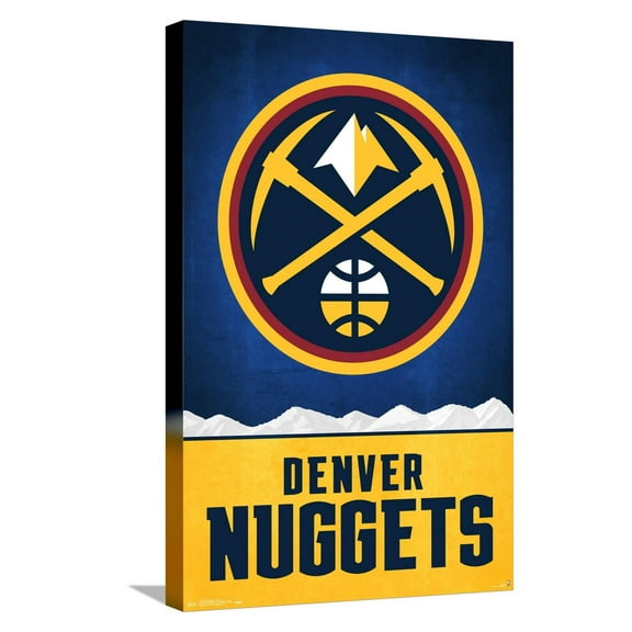 NBA Denver Nuggets - Logo 18 Canvas Wall Poster, 14.725" x 22.375"