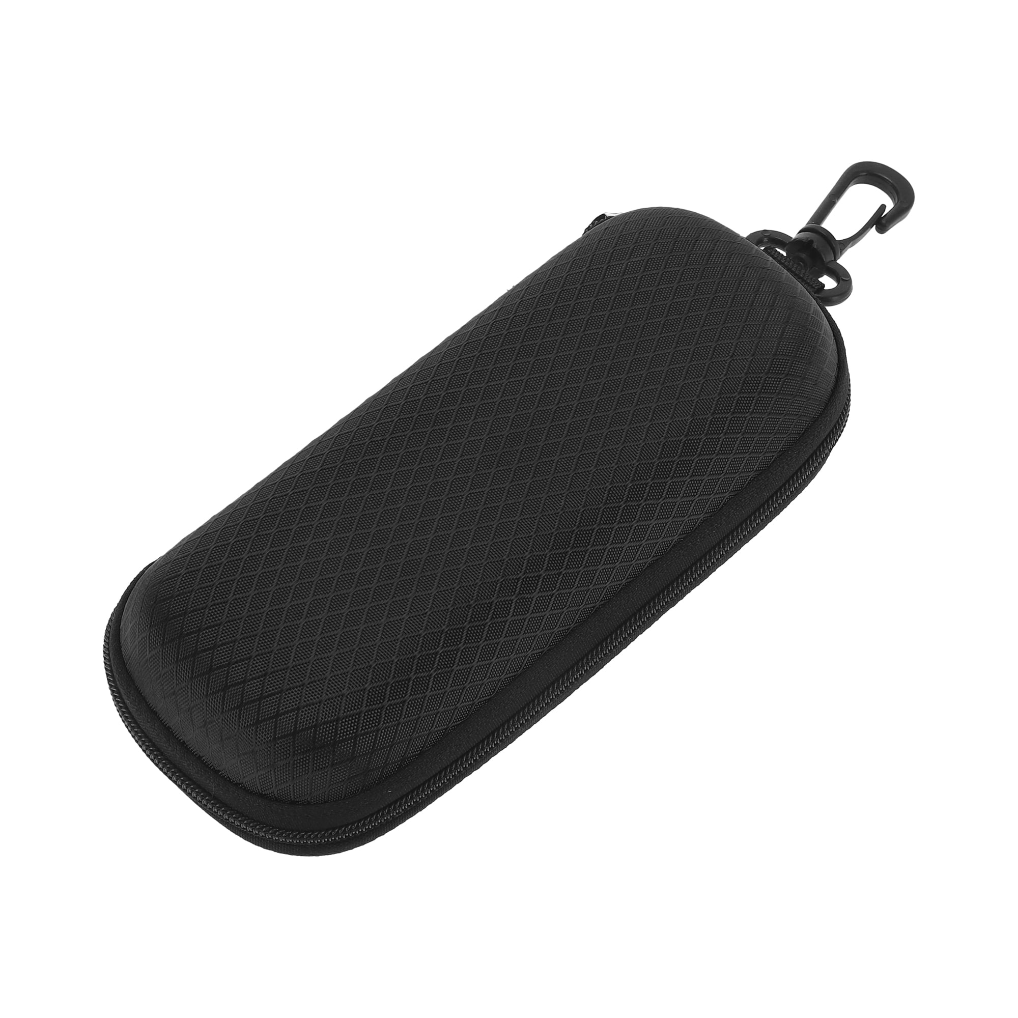 Unique Bargains Grid Style Eyeglasses Case Lightweight Eyeglasses Storage Black
