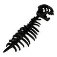 thumbnail image 4 of Disfraz de esqueleto de dinosaurio 3D para Halloween, atuendo para eventos navideños al aire libre, realista. Negro, 4 of 9
