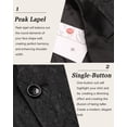 thumbnail image 3 of COOFANDY Men's Floral Party Dress Suit Stylish Dinner Jacket Wedding Blazer One Button Tuxdeo, 3 of 9