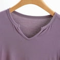 thumbnail image 4 of Underwear Base Layer for Women Women's Color Long-sleeved V-neck Undershirt Top,Purple,XL, 4 of 8