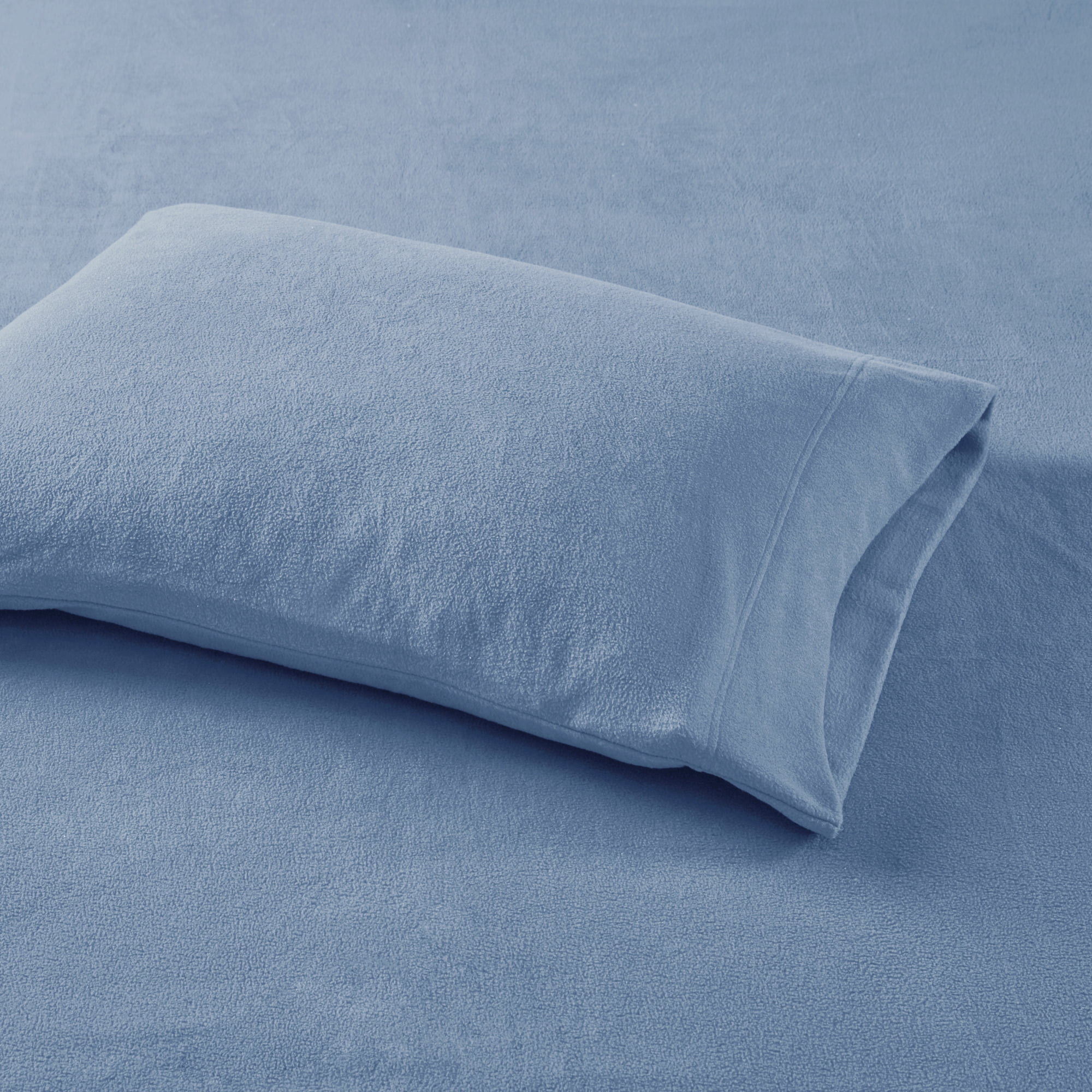 Comfort Classics Micro Fleece 3 Piece Blue Sheet Set, Twin-XL