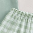 thumbnail image 5 of Toddler Baby Boy Clothes Summer Short Sleeve T Shirt Boy Shorts 2Pcs Plaid Outfit Cute Infant Boys Clothing Set, 5 of 7