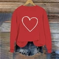 thumbnail image 6 of Valentine Sweatshirts for Women 2026 Cotton Couples Heart Graphic Crewneck Pullover Soft Fashion Valentines Shirts, 6 of 6