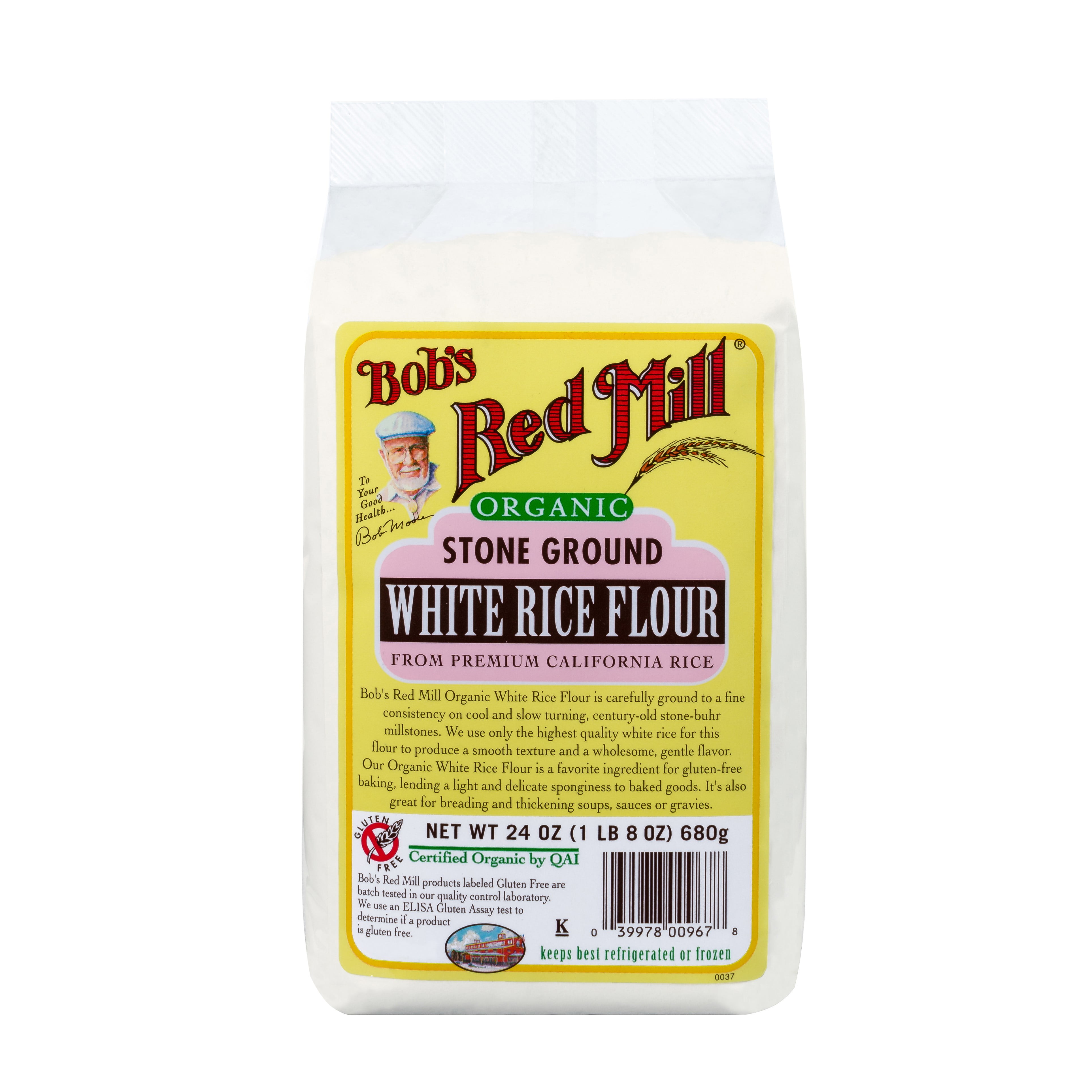 Bobs Red Mill Organic White Rice Flour, 24 Oz
