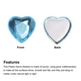 thumbnail image 4 of Uxcell 60 Pcs Acrylic Heart Rhinestone 15mm Flat Back Plastic Gems for Jewelry Making, Light Blue, 4 of 6